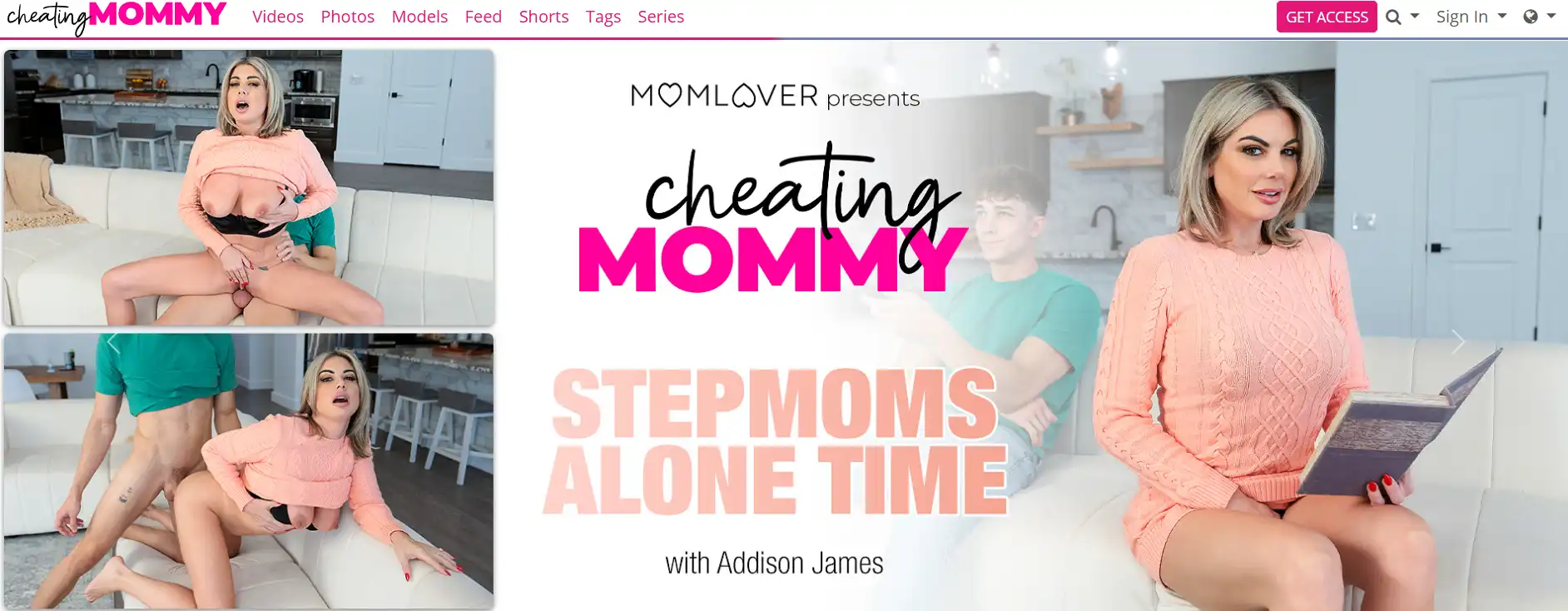 Cheating Mommy review showcasing premium MILF video content in 4K quality 1
